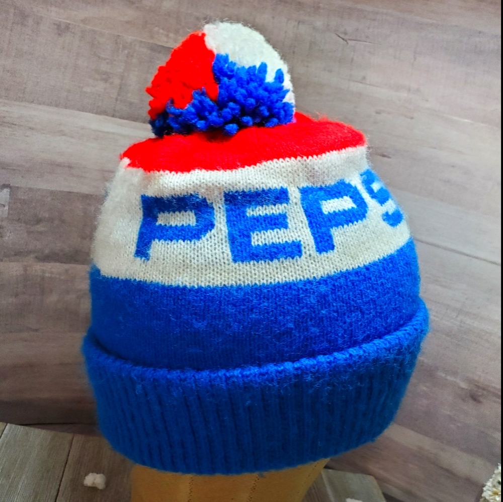 Vintage Pepsi Winter Hat Tabogan Beanie